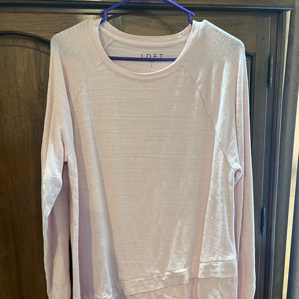 LOFT Blush Pink Crew Neck Sweater